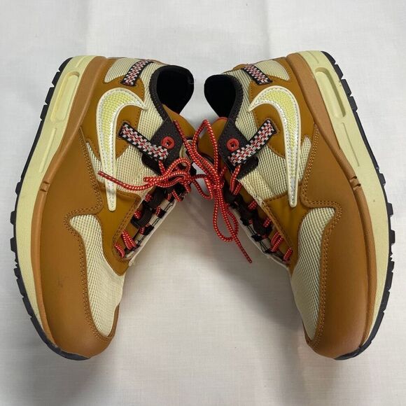 Nike Baroque Brown Air Max 1 Travis Scott Cactus Jack Athletic Sneaker Size 8.5 - Picture 1 of 10